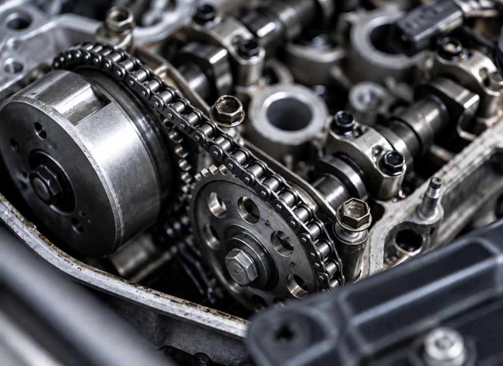 Timing chain replacement at Primpex Autohuolto